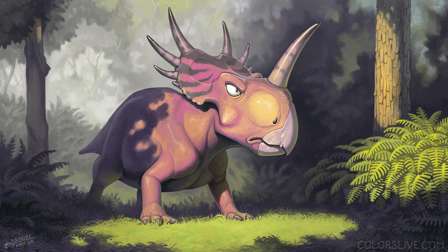 Styracosaurus painting, personal work